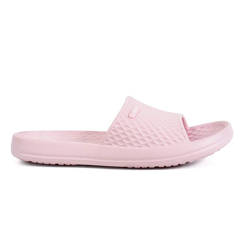 FUNKYMONKEY Womens Bathroom Shower Slippers Indoor Home Beach Non Slip Sandal (8 M US, Lt Pink) - Image 2